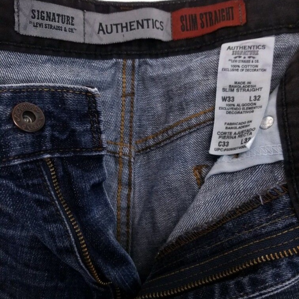SOLD!! Men's LEVIS Slim Straight  33x32 Jeans Mens - Picture 5 of 7